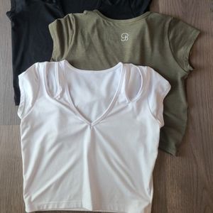 Bombshell Sportswear crop tees small